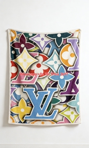 Colorful LV Monogram Blanket Pastel LV Monogram Blanket 097